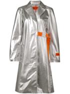 Heron Preston Belted Fitted Coat - Grey
