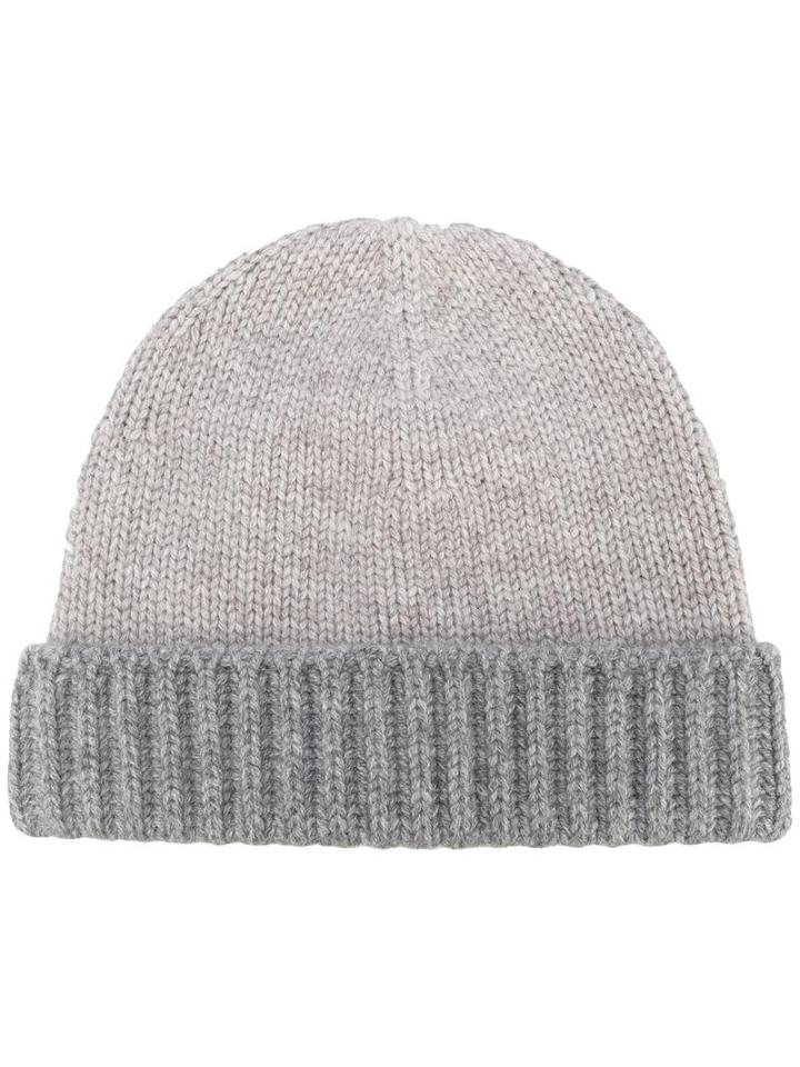 Loro Piana Upturned Beanie, Men's, Nude/neutrals, Cashmere