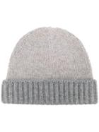 Loro Piana Upturned Beanie, Men's, Nude/neutrals, Cashmere