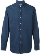 Canali Fine Polka Dot Shirt, Men's, Size: M, Blue, Cotton
