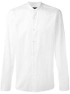 Z Zegna Band Collar Shirt, Men's, Size: 40, White, Cotton