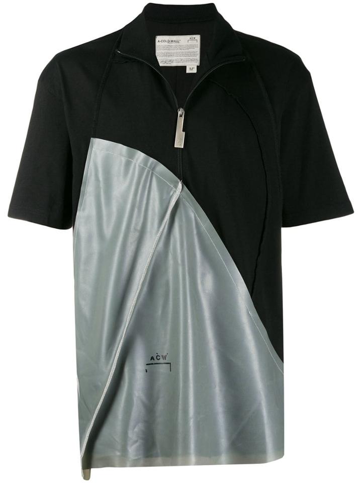 A-cold-wall* Half Zip T-shirt - Black