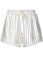 Monse Tie Waist Striped Shorts - White