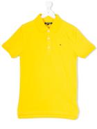Tommy Hilfiger Junior Teen Short Sleeve Polo Shirt - Yellow & Orange