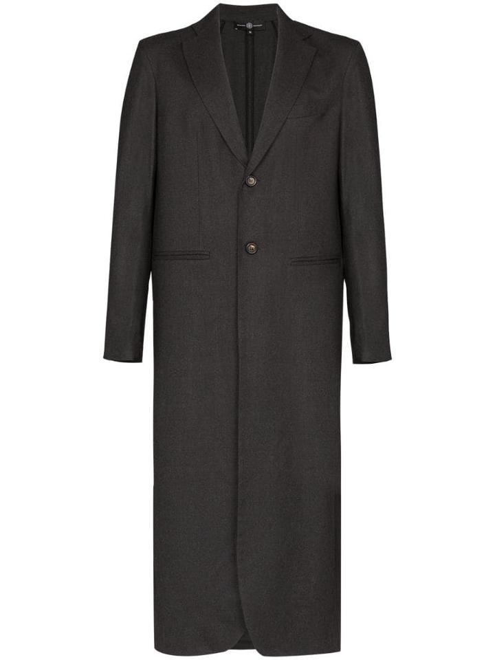 Edward Crutchley Long Single-breasted Coat - Grey