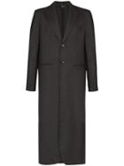 Edward Crutchley Long Single-breasted Coat - Grey