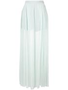 Delpozo Sheer Wide Leg Trousers - Blue