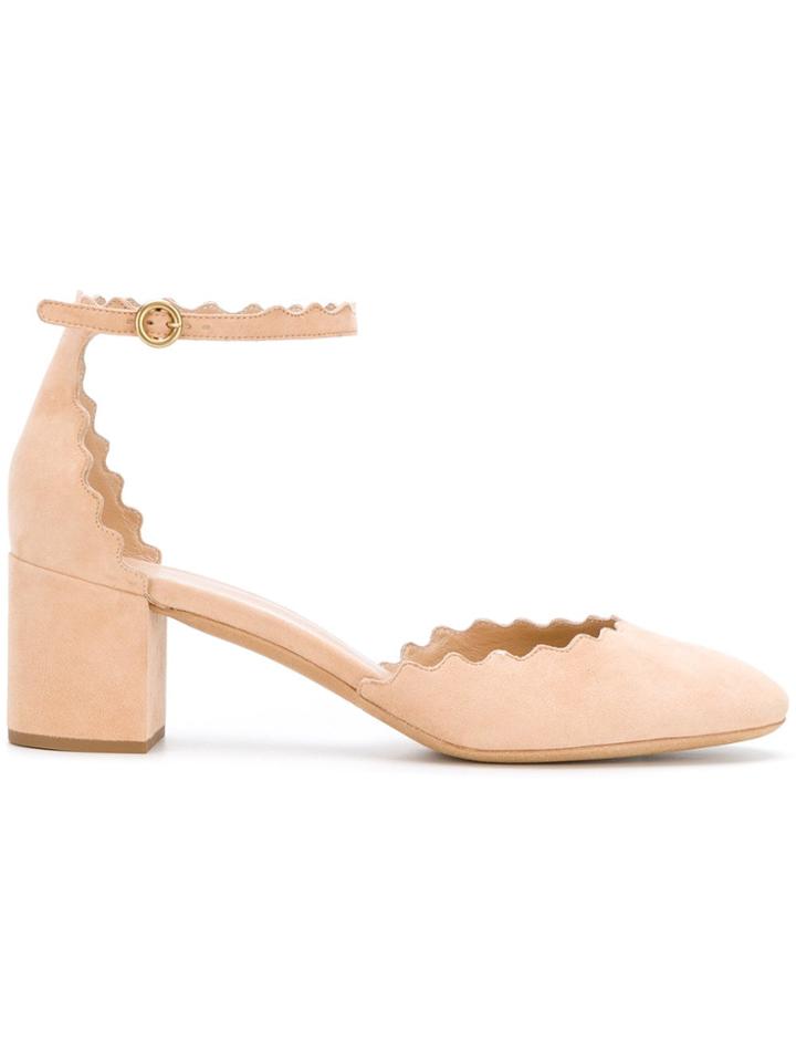 Chloé Lauren Ankle Strap Pumps - Neutrals