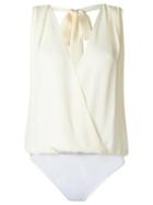 Andrea Marques Wrap Bodysuit, Women's, Size: 40, Nude/neutrals, Silk