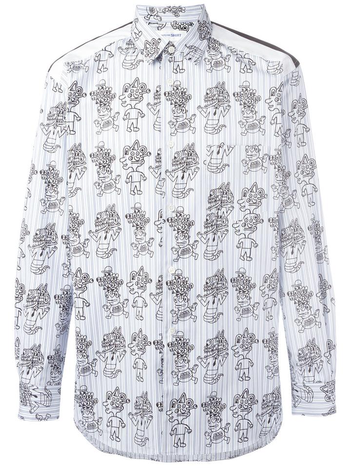 Comme Des Garçons Shirt Printed Shirt, Men's, Size: Medium, Cotton