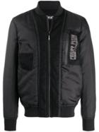 Philipp Plein Mesh Panel Bomber Jacket - Black