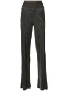 Bias Palazzo Pants, Women's, Size: 44, Grey, Silk/cotton/polyamide/viscose, Rick Owens