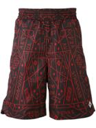 Marcelo Burlon County Of Milan Graphic Print Shorts - Black