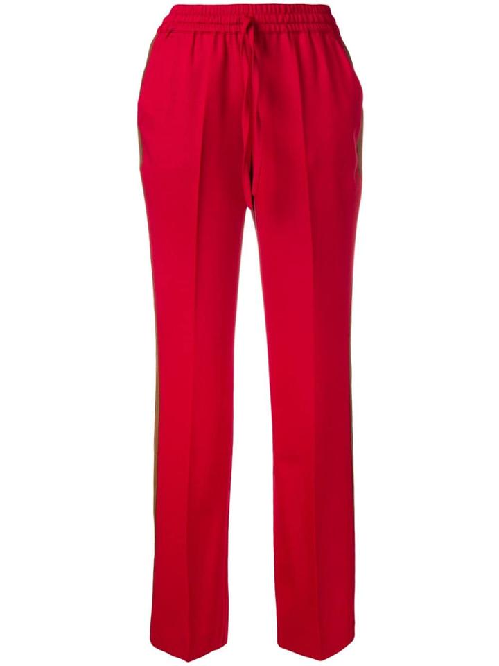 P.a.r.o.s.h. Straight Leg Stripe Trousers - Red