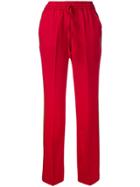 P.a.r.o.s.h. Straight Leg Stripe Trousers - Red