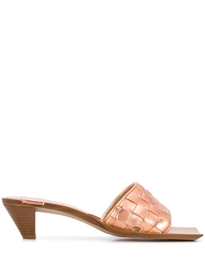 Bottega Veneta Intrecciato Weave Mules - Neutrals