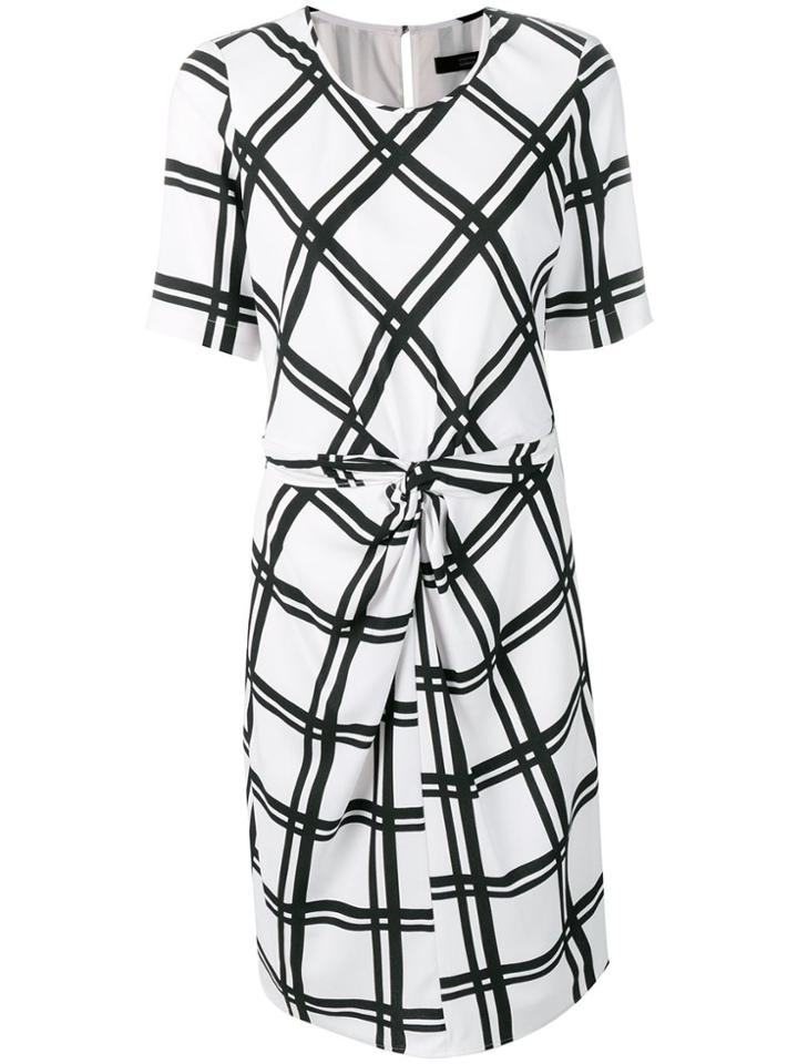 Steffen Schraut Check Print Dress - White