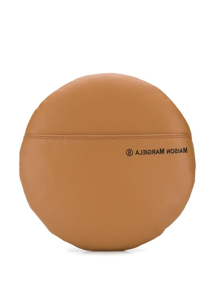 Mm6 Maison Margiela Logo Zipped Clutch - Brown