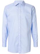 Gieves & Hawkes Long Sleeved Cotton Shirt - Blue