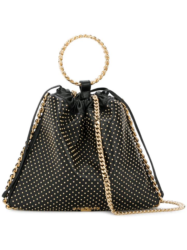Balmain Metallic Handle Studded Bag