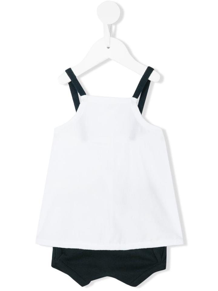 Pèqueno Tocon - Spaghetti Strap Dress - Kids - Cotton - 9-12 Mth, White