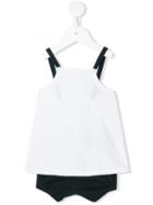 Pèqueno Tocon - Spaghetti Strap Dress - Kids - Cotton - 9-12 Mth, White