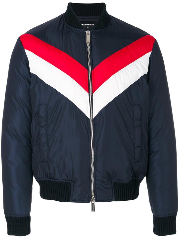 Dsquared2 - Contrast Bomber Jacket - Men - Nylon - 48, White, Nylon