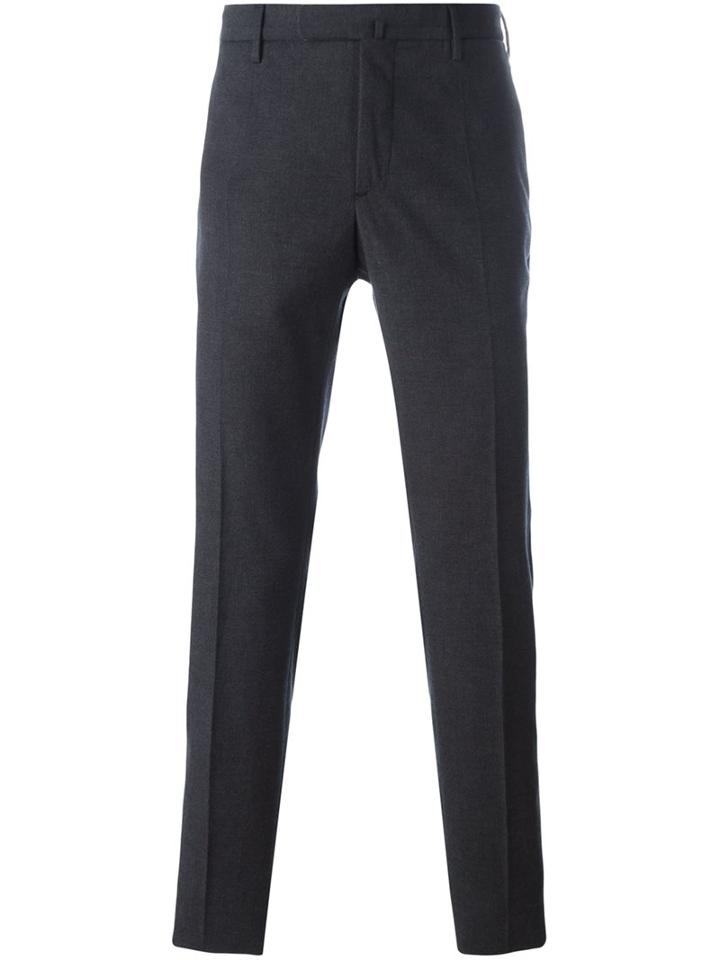 Incotex Tailored Classic Trousers, Men's, Size: 50, Grey, Cotton/spandex/elastane