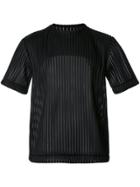 Matthew Miller Sheer Ribbed T-shirt - Black