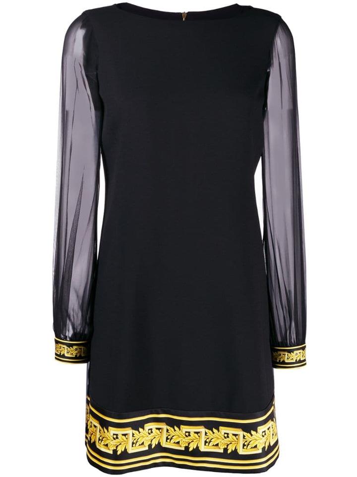 Versace Baroque Print Shift Dress - Black