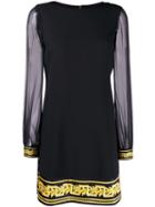 Versace Baroque Print Shift Dress - Black