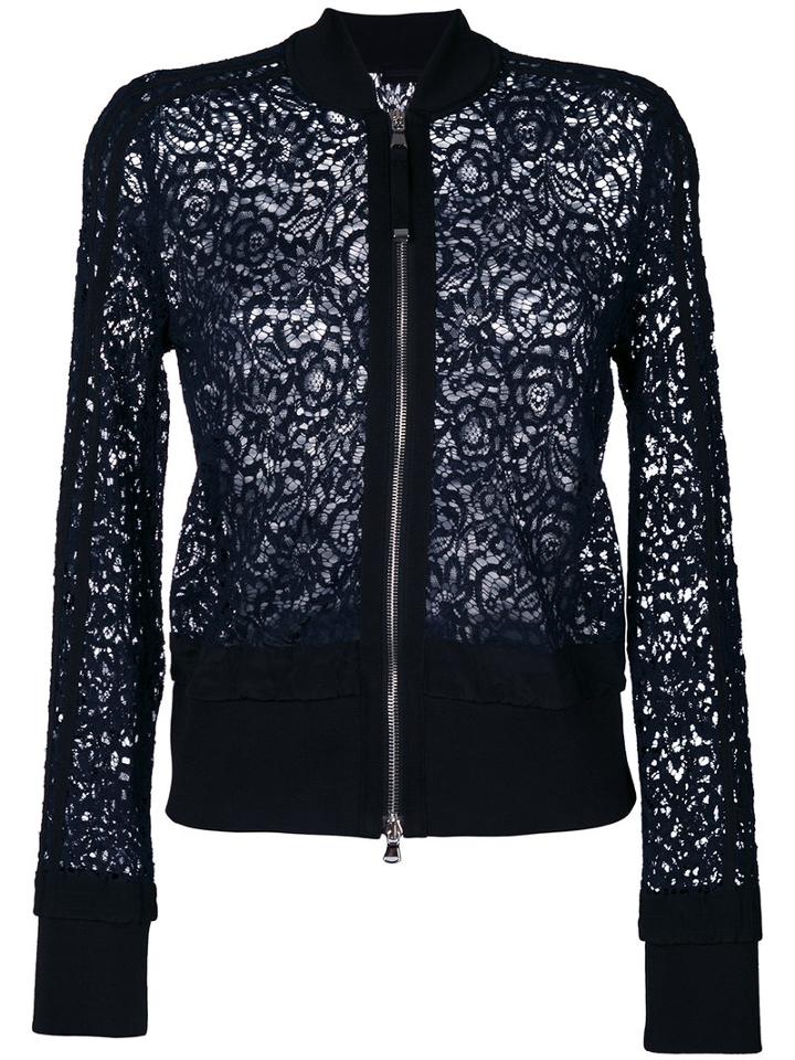Diesel Black Gold - Cassy Bomber Jacket - Women - Silk/cotton/polyamide/viscose - 42, Blue, Silk/cotton/polyamide/viscose