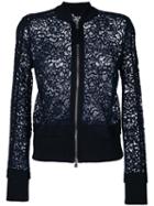 Diesel Black Gold - Cassy Bomber Jacket - Women - Silk/cotton/polyamide/viscose - 42, Blue, Silk/cotton/polyamide/viscose