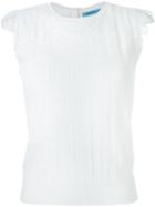 Guild Prime Cable Knit Lace Panel Tank Top, Women's, Size: 36, White, Nylon/polyester/rayon