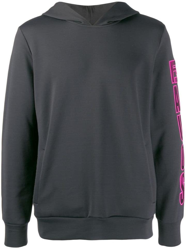 Fendi Mesh Logo Hooded Sweatshirt - Grey