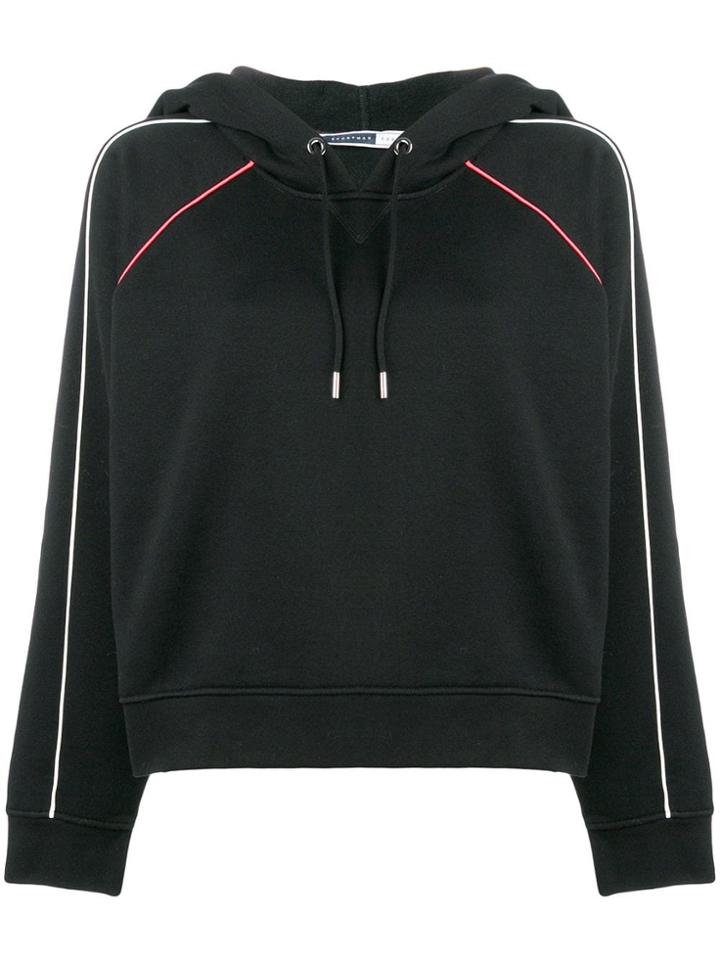 Sport Max Code Contrast Seam Hoodie - Black