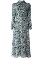 Saint Laurent Floral Midi Shirt Dress