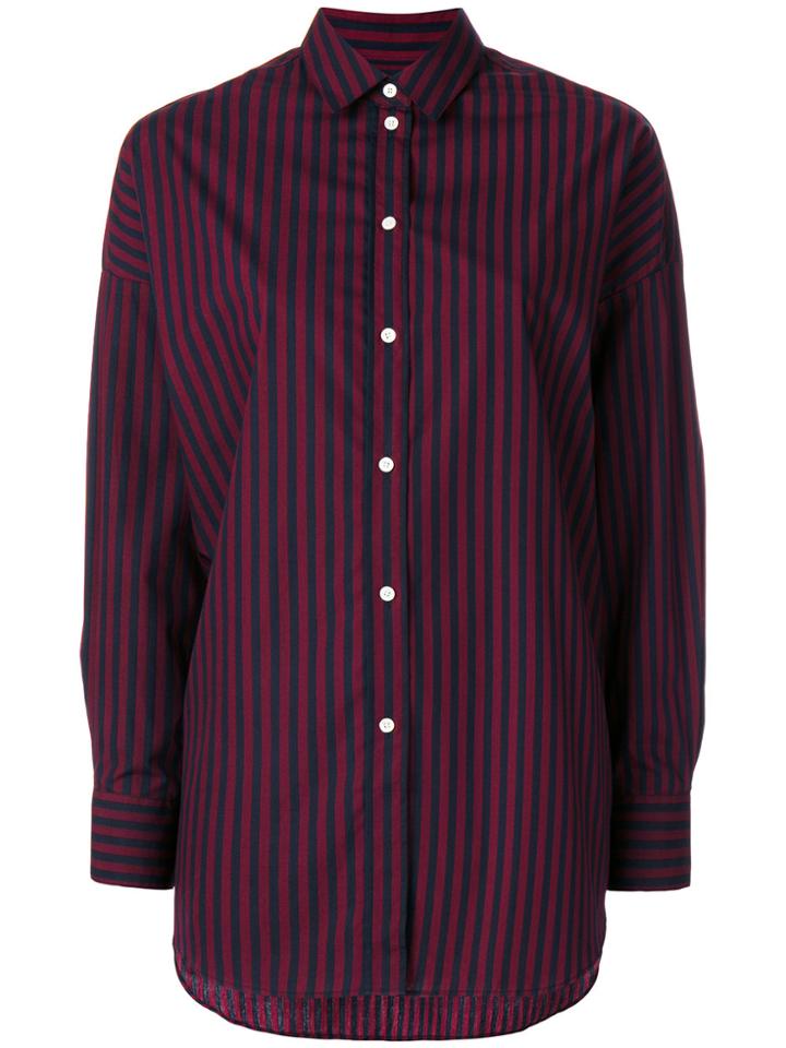Iro Long-sleeved Striped Shirt - Red
