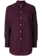 Iro Long-sleeved Striped Shirt - Red