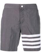Thom Browne 4-bar Solid Tech Swim Short - Grey