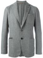 Berluti Button Front Blazer, Men's, Size: 48, Grey, Viscose/cashmere/calf Leather