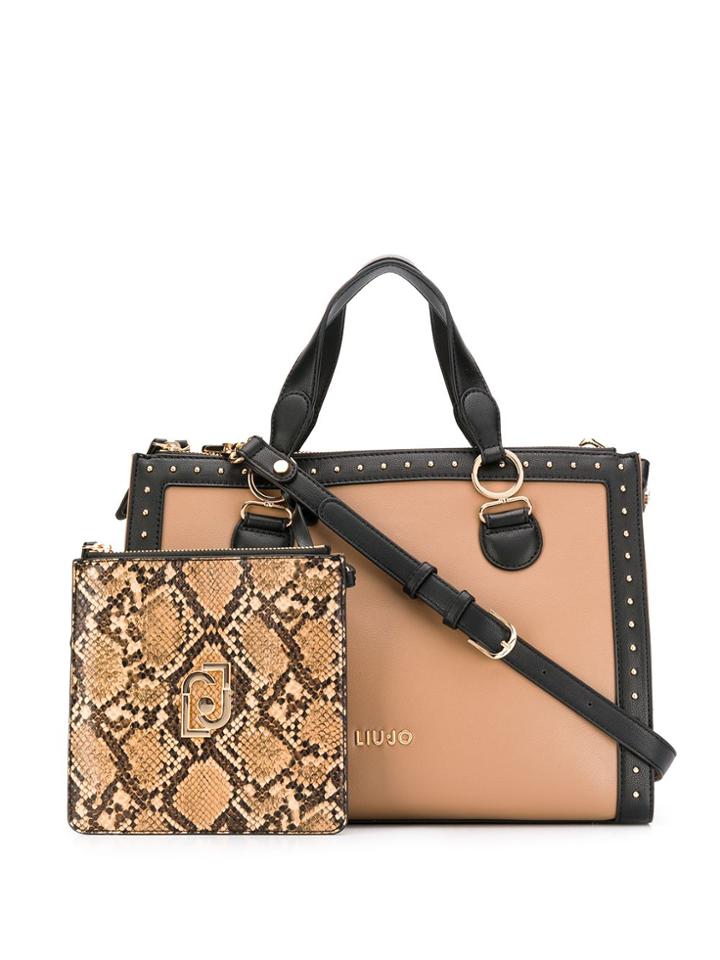 Liu Jo Micro Studded Shoulder Bag - Brown