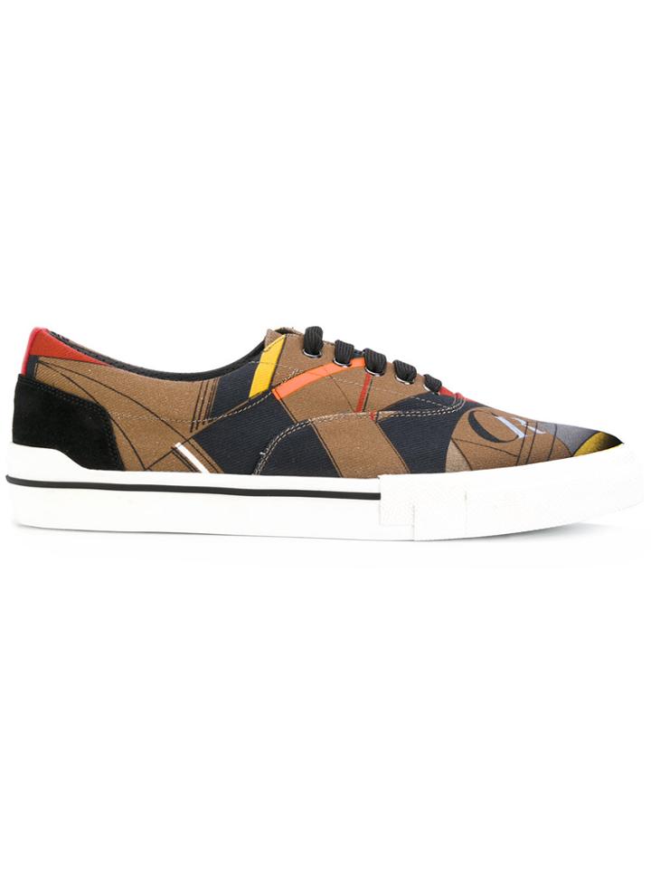 Versace Geometric Pattern Sneakers - Multicolour