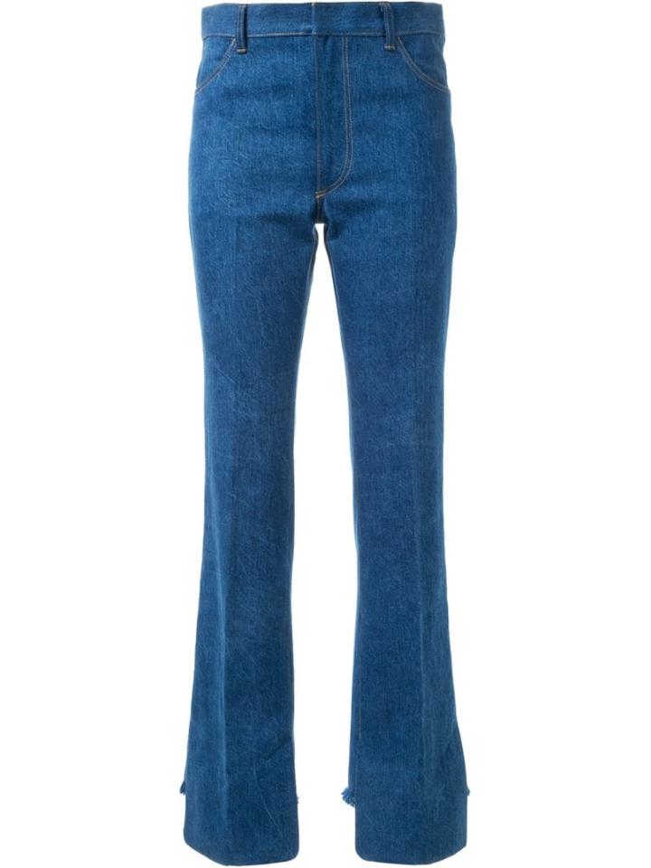 Toga High Rise Denim Pants, Women's, Size: 36, Blue, Cotton