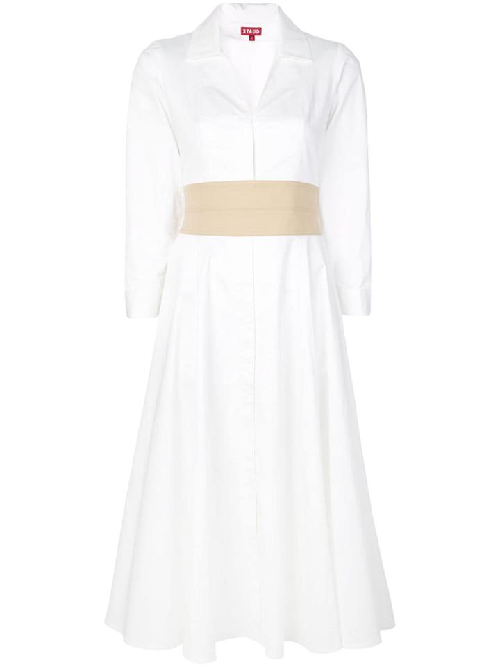Staud Two-tone Dress - White