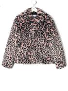 Dondup Kids Leopard Faux-fur Jacket - Pink