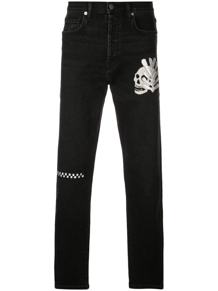Lost Daze Skull Leaf Jeans - Black