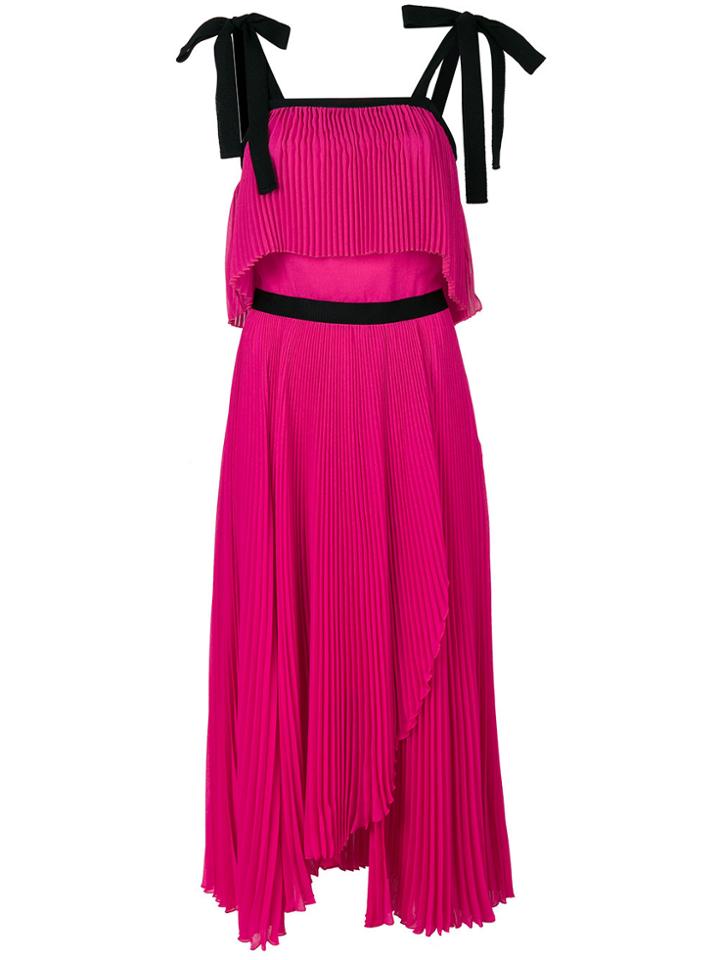Philosophy Di Lorenzo Serafini Draped Flared Dress - Pink & Purple