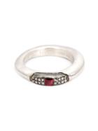 Rosa Maria Sapho Ring, Women's, Size: 7, Metallic, Sterling Silver/diamond/ruby