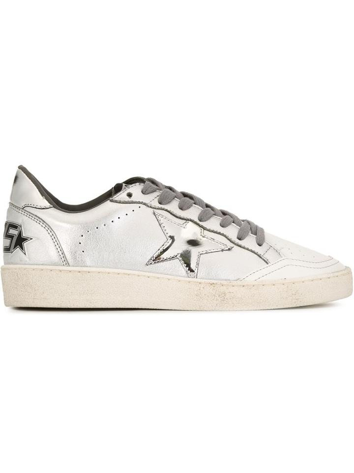 Golden Goose Deluxe Brand Ball Star Sneakers, Women's, Size: 40, Grey, Calf Leather/rubber/leather